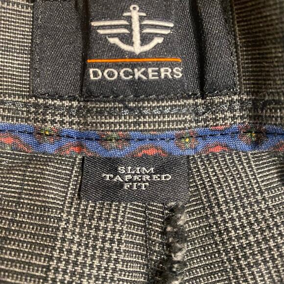 Dockers Size 32x32 Plaid pants Black White Business Casual Work Professional - Picture 3 of 4